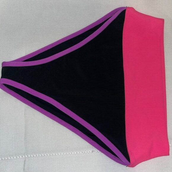 Beach Riot Core Collection Emmy Bottom in Vivid Violet Colorblock Size Medium - Picture 4 of 6